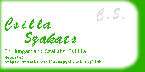 csilla szakats business card